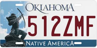 OK license plate 512ZMF