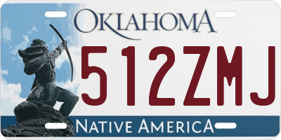 OK license plate 512ZMJ
