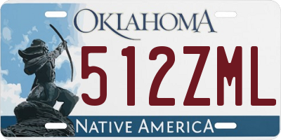 OK license plate 512ZML