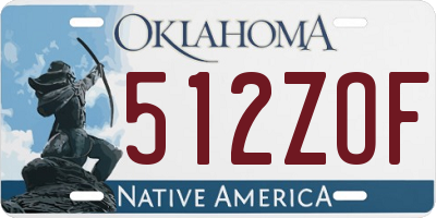 OK license plate 512ZOF