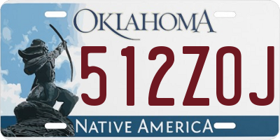 OK license plate 512ZOJ