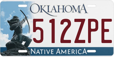 OK license plate 512ZPE