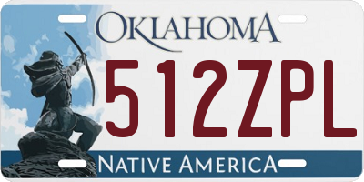 OK license plate 512ZPL