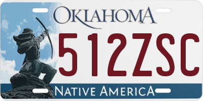 OK license plate 512ZSC