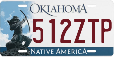 OK license plate 512ZTP