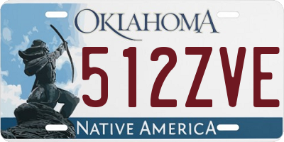OK license plate 512ZVE