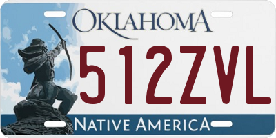 OK license plate 512ZVL
