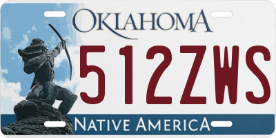 OK license plate 512ZWS