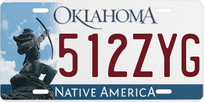 OK license plate 512ZYG