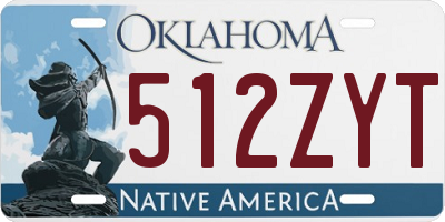 OK license plate 512ZYT