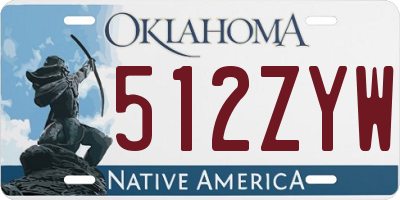 OK license plate 512ZYW