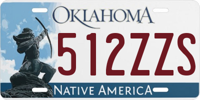 OK license plate 512ZZS