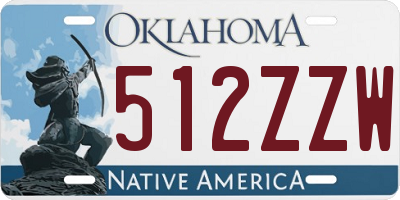 OK license plate 512ZZW