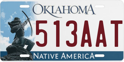 OK license plate 513AAT