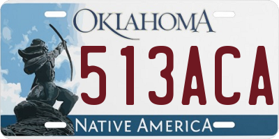 OK license plate 513ACA