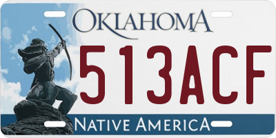 OK license plate 513ACF