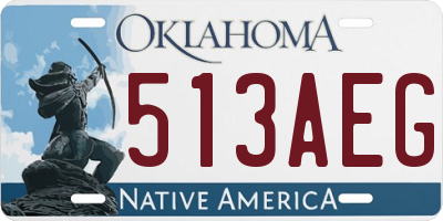 OK license plate 513AEG