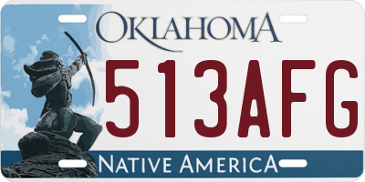 OK license plate 513AFG