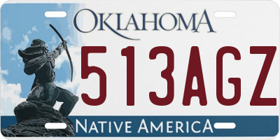OK license plate 513AGZ