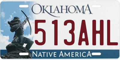 OK license plate 513AHL
