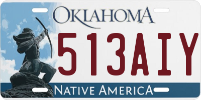 OK license plate 513AIY