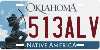 OK license plate 513ALV