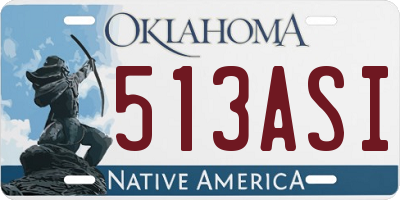 OK license plate 513ASI