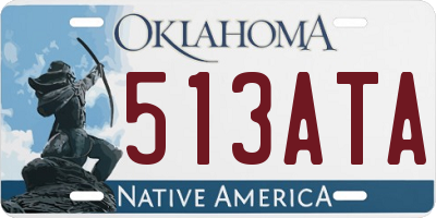OK license plate 513ATA