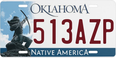 OK license plate 513AZP