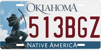 OK license plate 513BGZ
