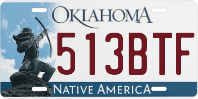 OK license plate 513BTF