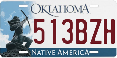 OK license plate 513BZH
