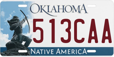 OK license plate 513CAA
