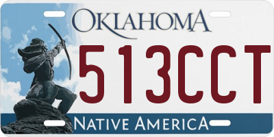 OK license plate 513CCT
