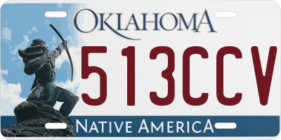 OK license plate 513CCV