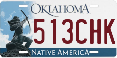 OK license plate 513CHK