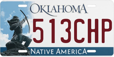 OK license plate 513CHP