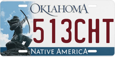 OK license plate 513CHT