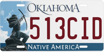 OK license plate 513CID
