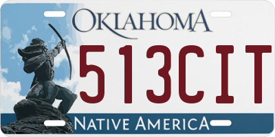 OK license plate 513CIT