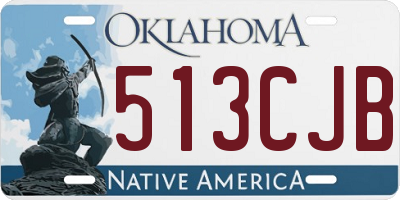 OK license plate 513CJB