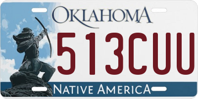 OK license plate 513CUU