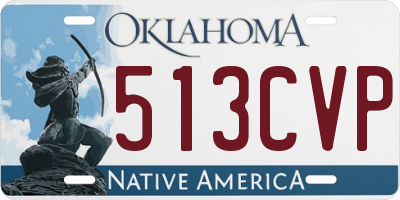 OK license plate 513CVP