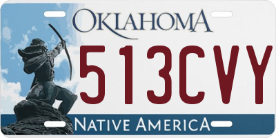OK license plate 513CVY