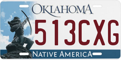 OK license plate 513CXG