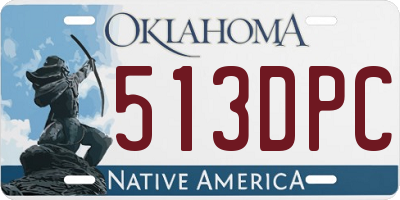 OK license plate 513DPC