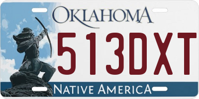 OK license plate 513DXT
