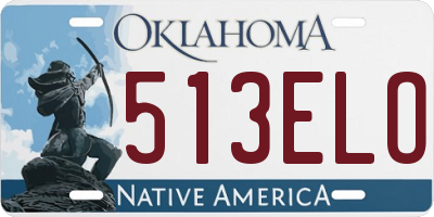 OK license plate 513ELO