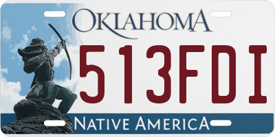 OK license plate 513FDI
