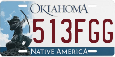 OK license plate 513FGG